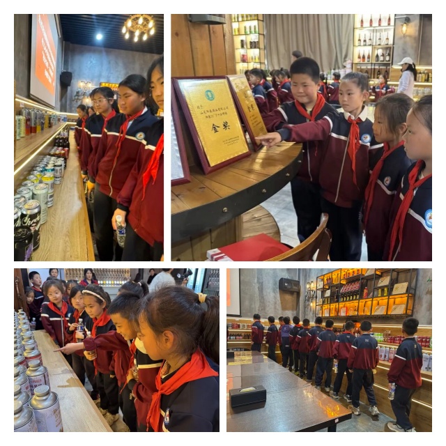 师生参观阳春啤酒展厅