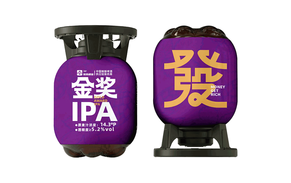阳春金奖IPA精酿啤酒-发财桶 3L
