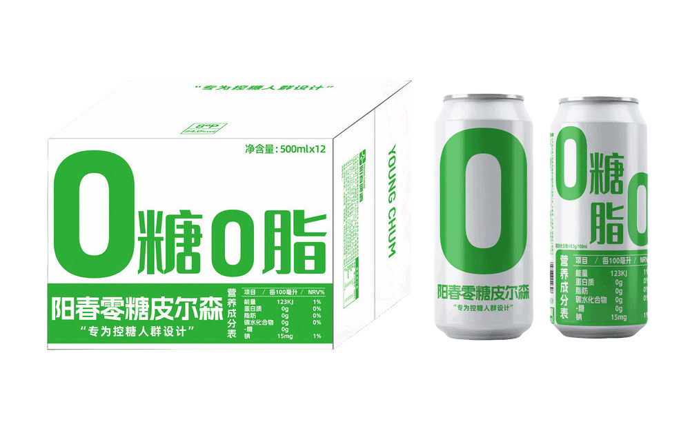阳春零糖皮尔森 500ml 罐装