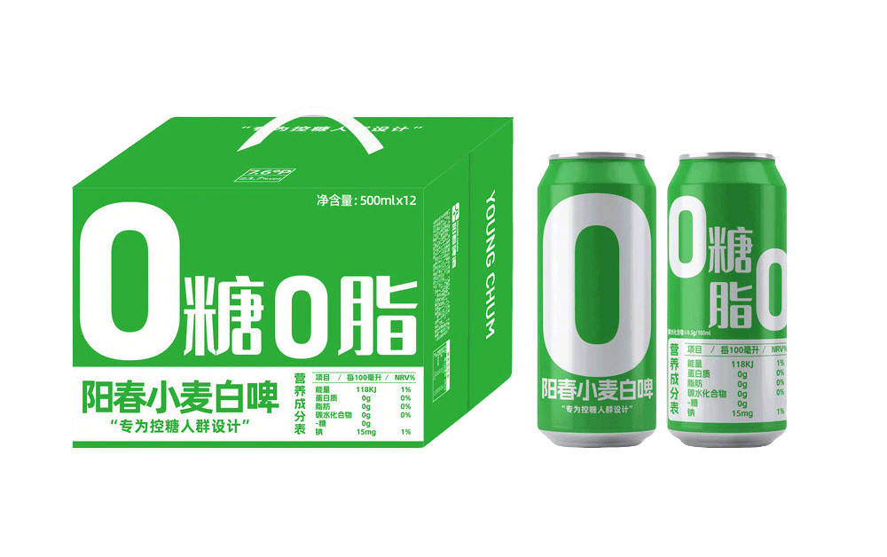阳春零糖小麦白啤 500ml 罐装