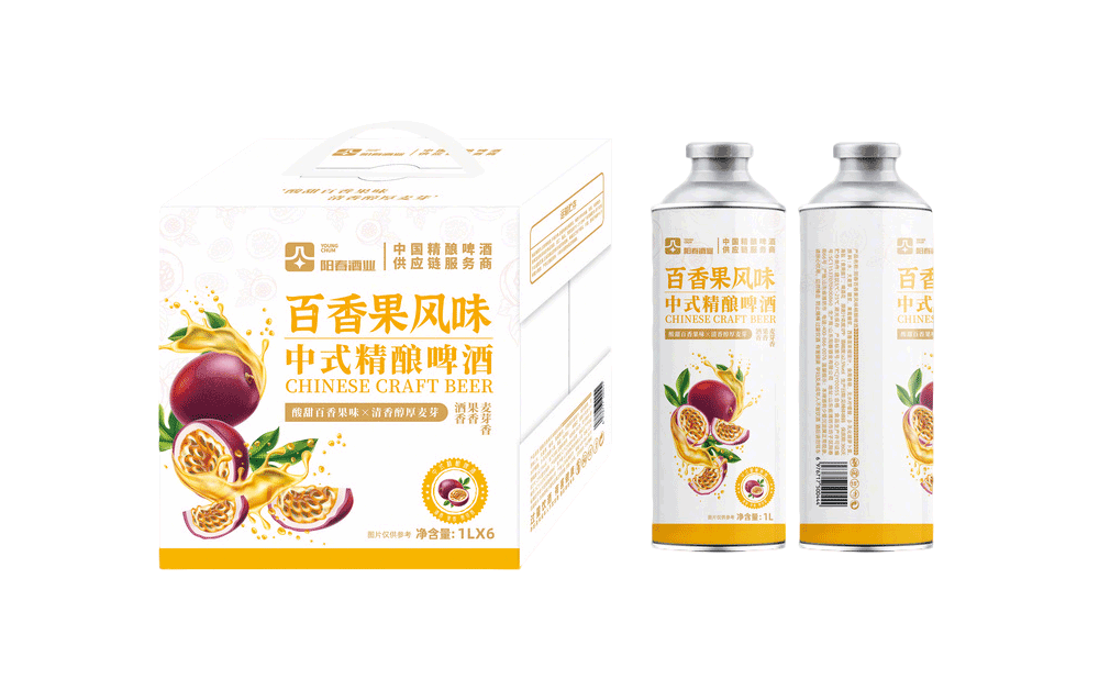 阳春中式精酿果味啤酒-百香果1L