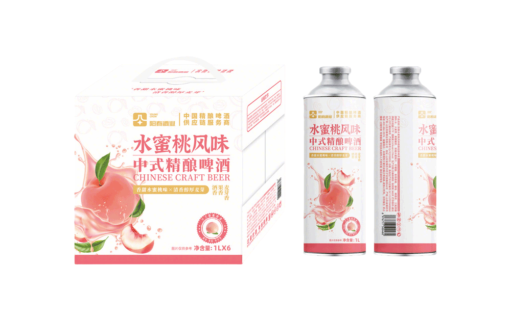 阳春中式精酿果味啤酒-水蜜桃1L