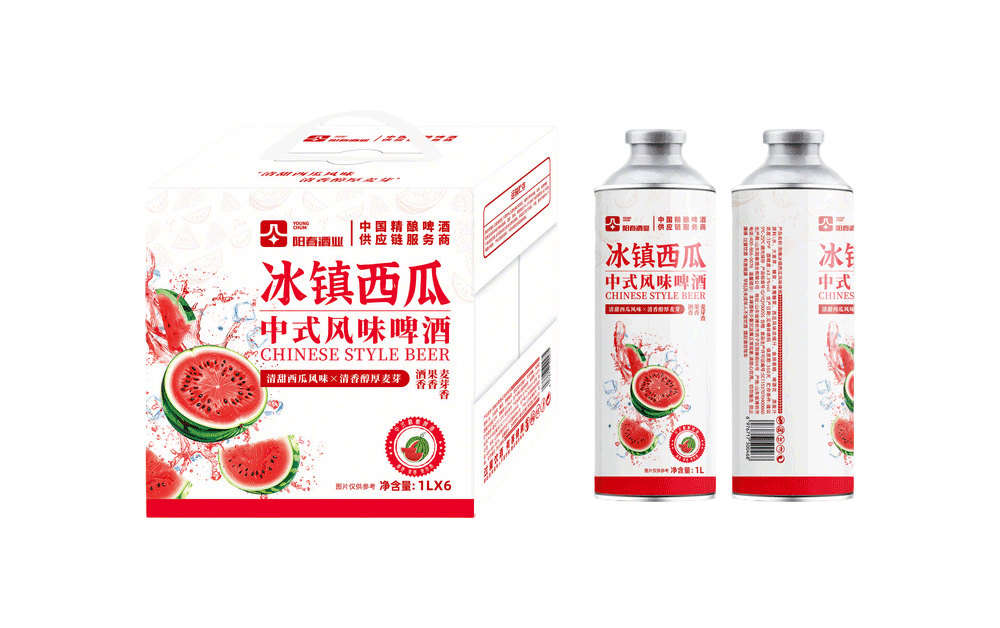 阳春中式精酿果味啤酒-冰镇西瓜1L