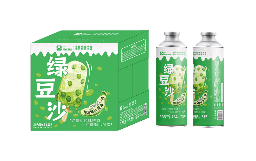 阳春中式精酿果味啤酒-绿豆沙1L
