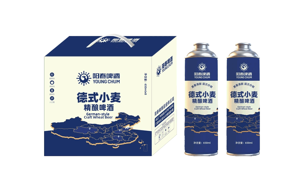 阳春德式小麦精酿啤酒650ml罐装